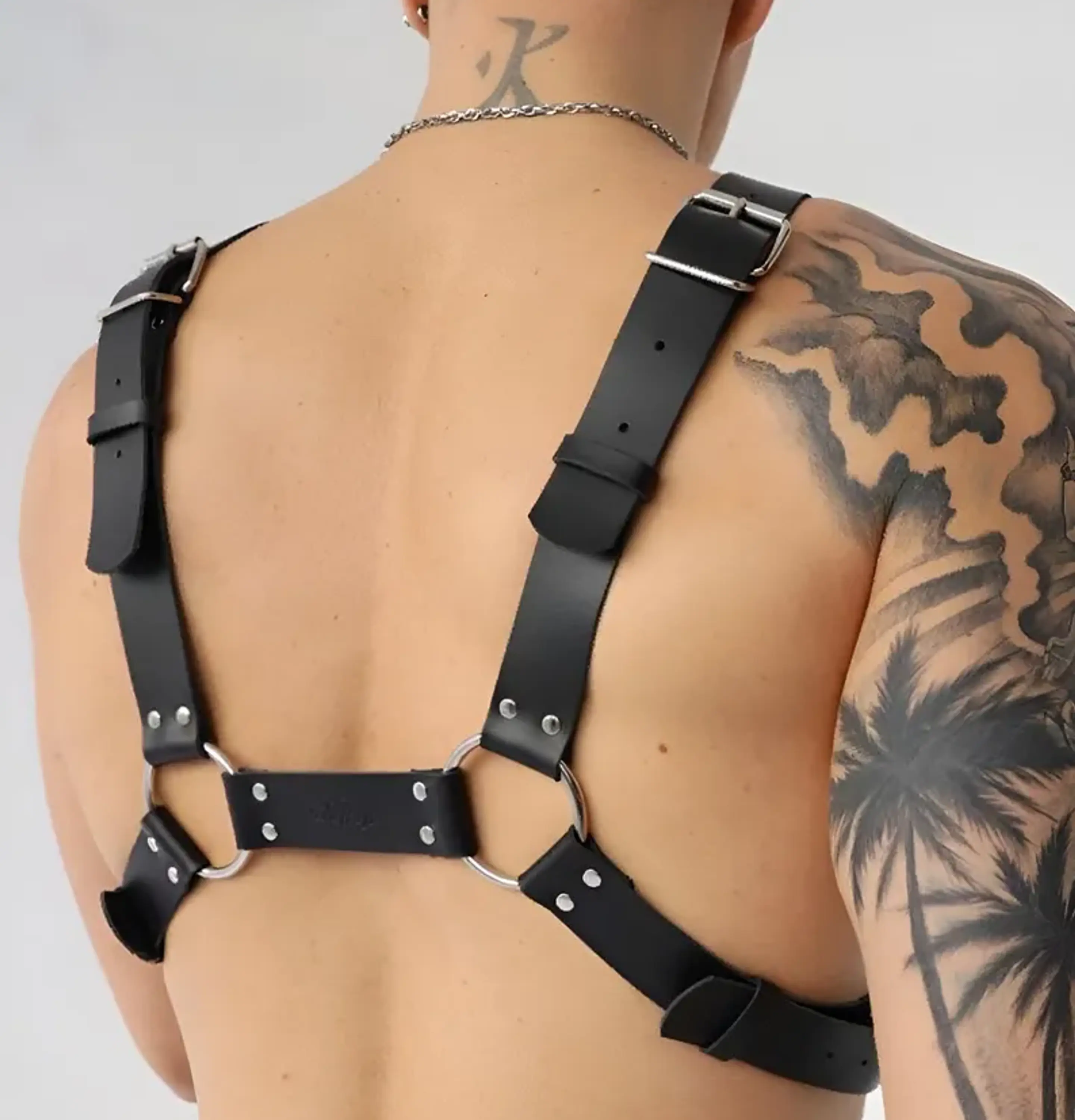 Arnés de cuero Sintético para hombre Negro 1