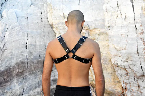 Arnés de cuero Sint para hombre Negro ·4