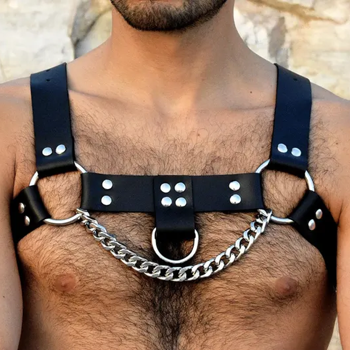 Arnés de cuero Sint para hombre Negro ·4 3