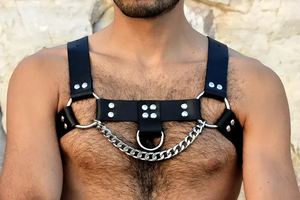 Arnés de cuero Sint para hombre Negro ·4 3
