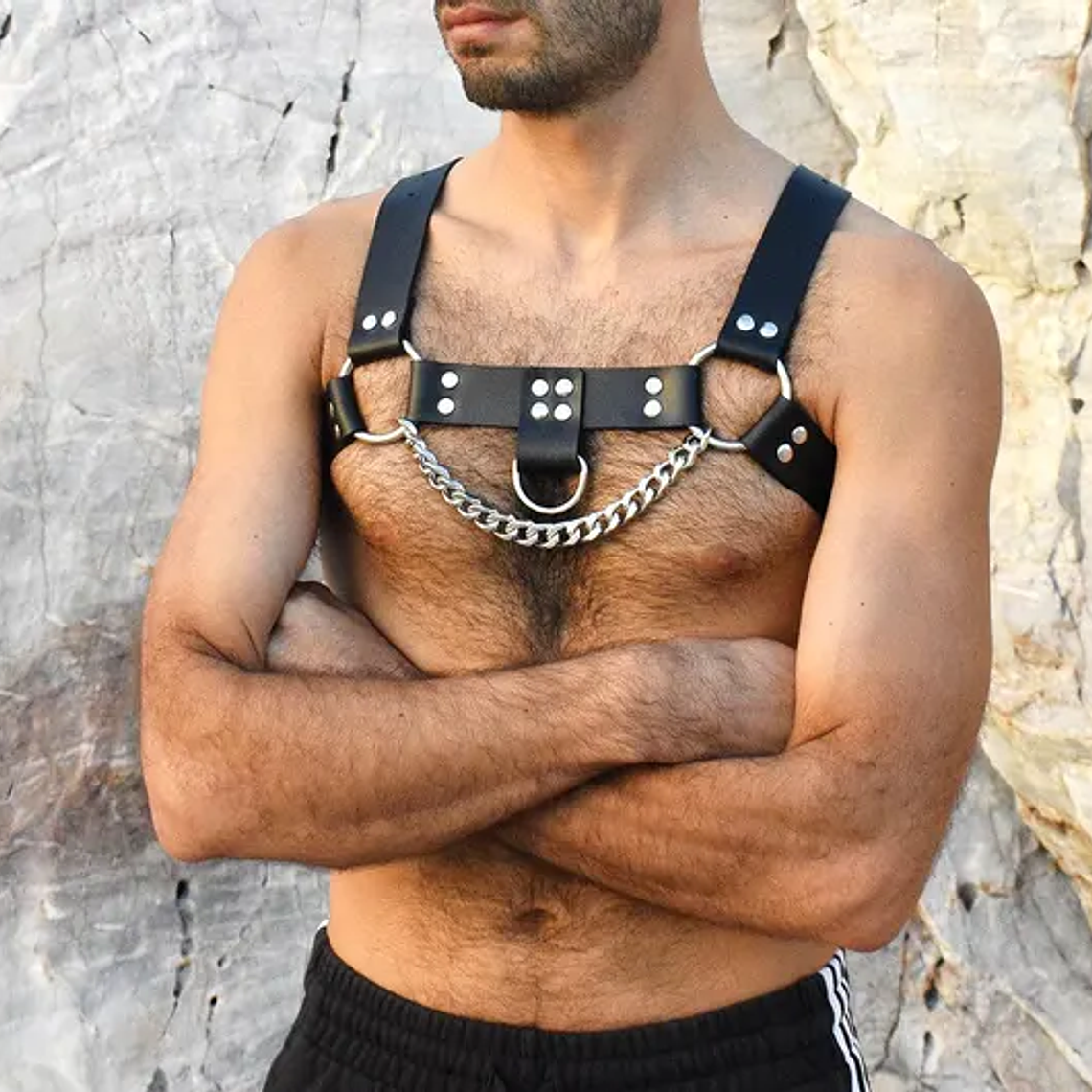 Arnés de cuero Sint para hombre Negro ·4 4