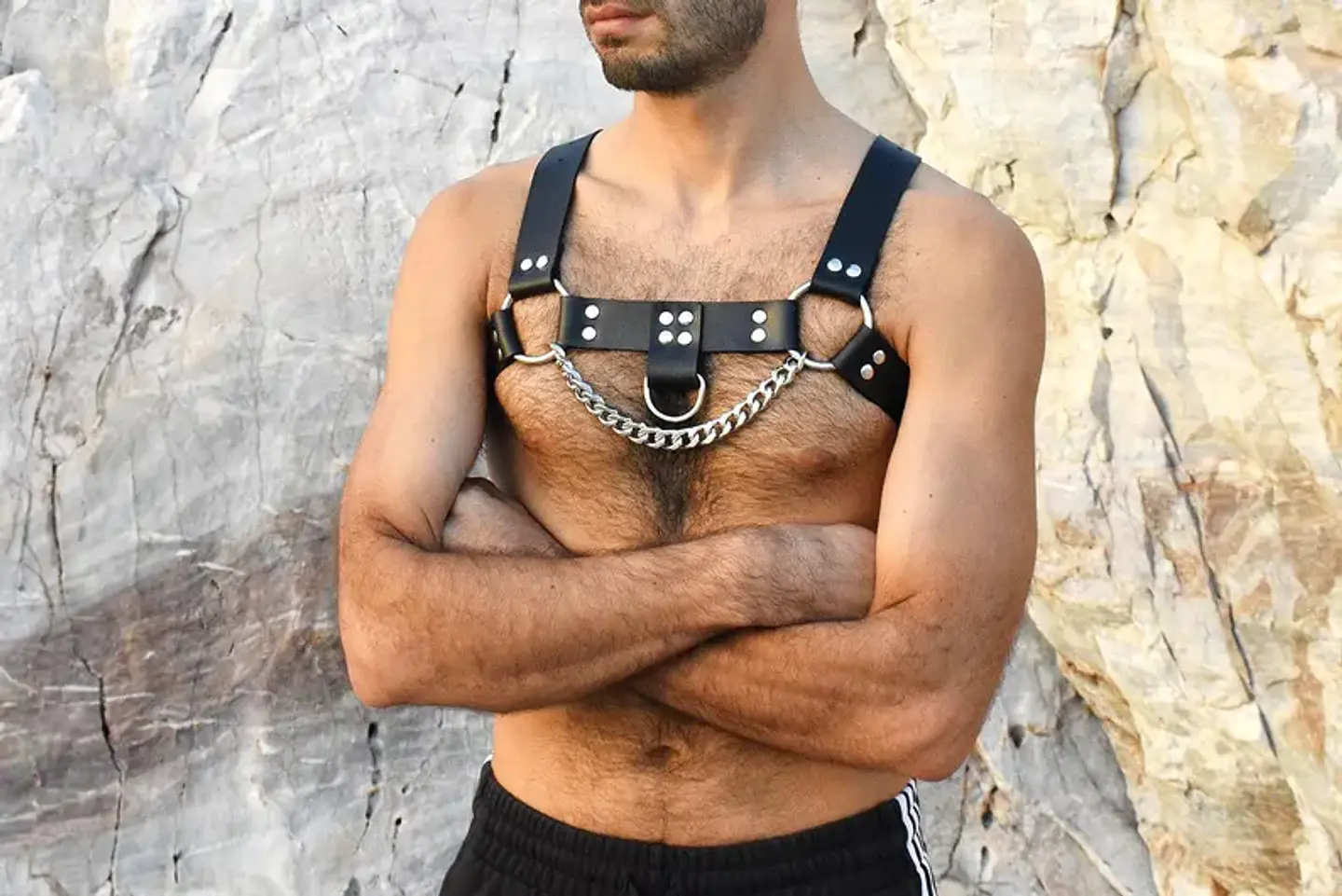Arnés de cuero Sint para hombre Negro ·4 4