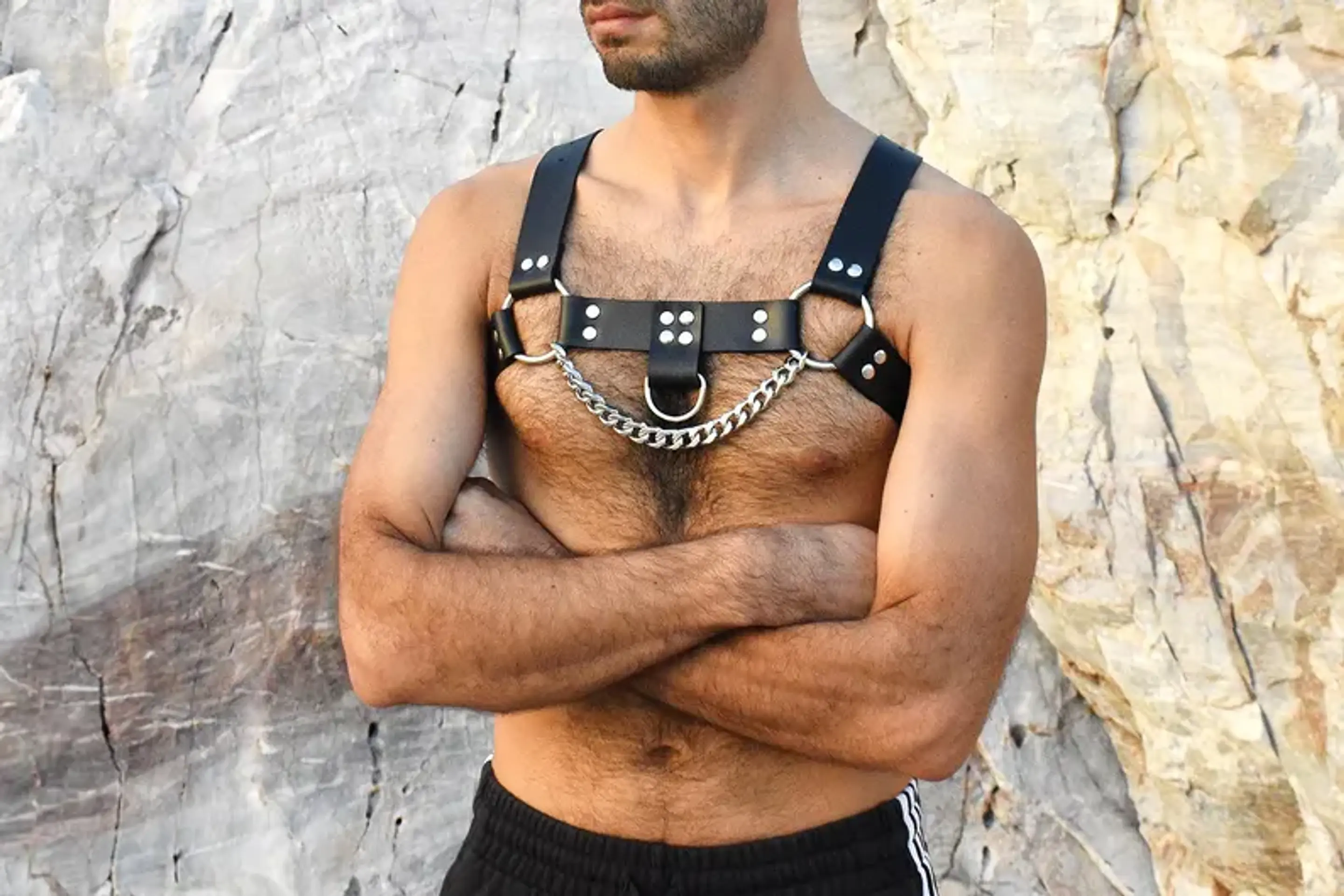 Arnés de cuero Sint para hombre Negro ·4 4