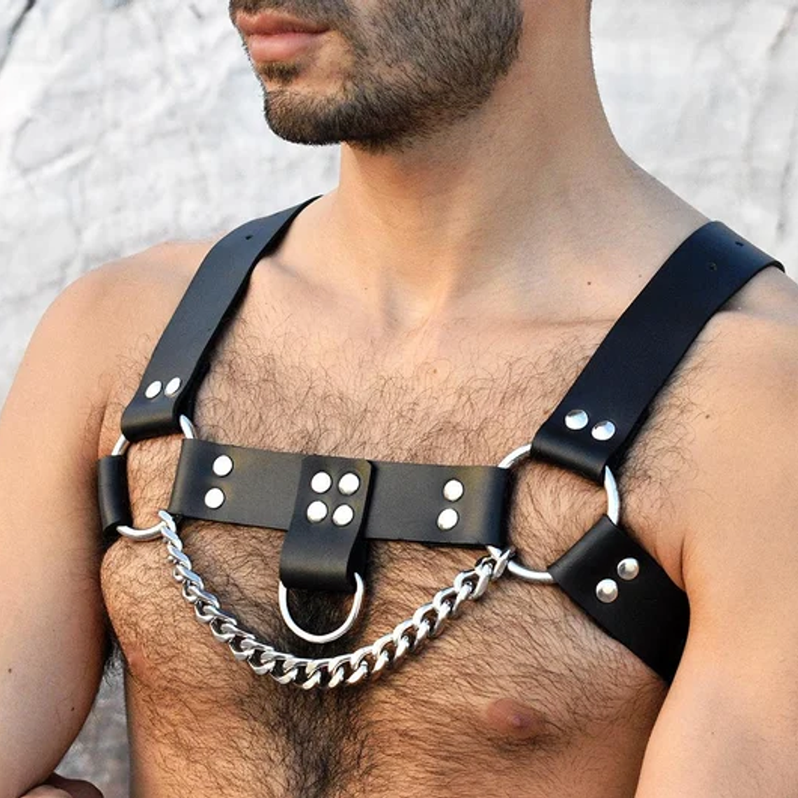 Arnés de cuero Sint para hombre Negro ·4 5