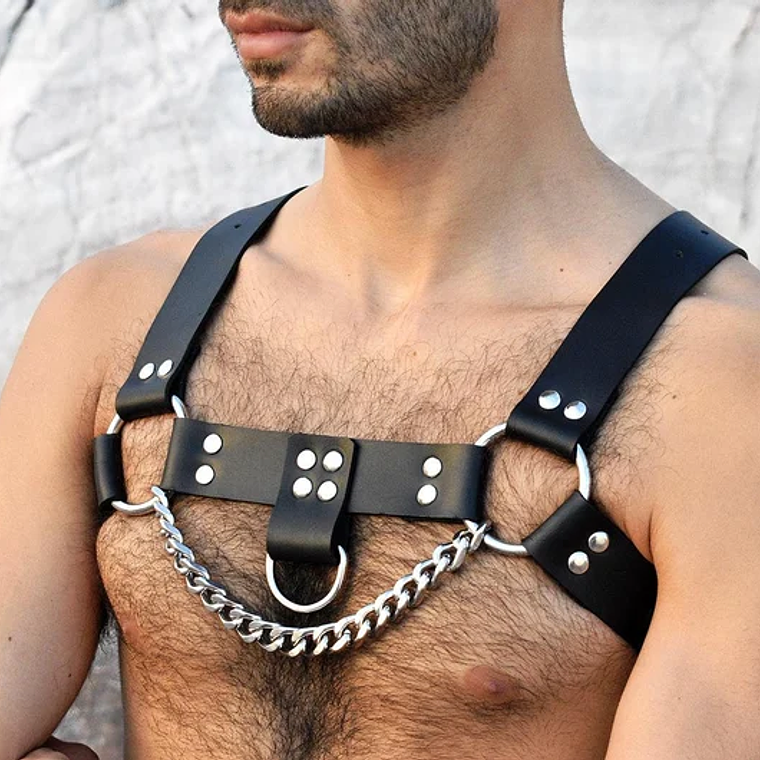 Arnés de cuero Sint para hombre Negro ·4 5