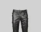 PANTALON EN CUERO SINTETICO CON CUERDA LATERAL - Miniatura 6
