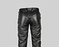 PANTALON EN CUERO SINTETICO CON CUERDA FRONTAL - Miniatura 2
