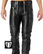 PANTALON EN CUERO SINTETICO CON CREMALLERA - Miniatura 3