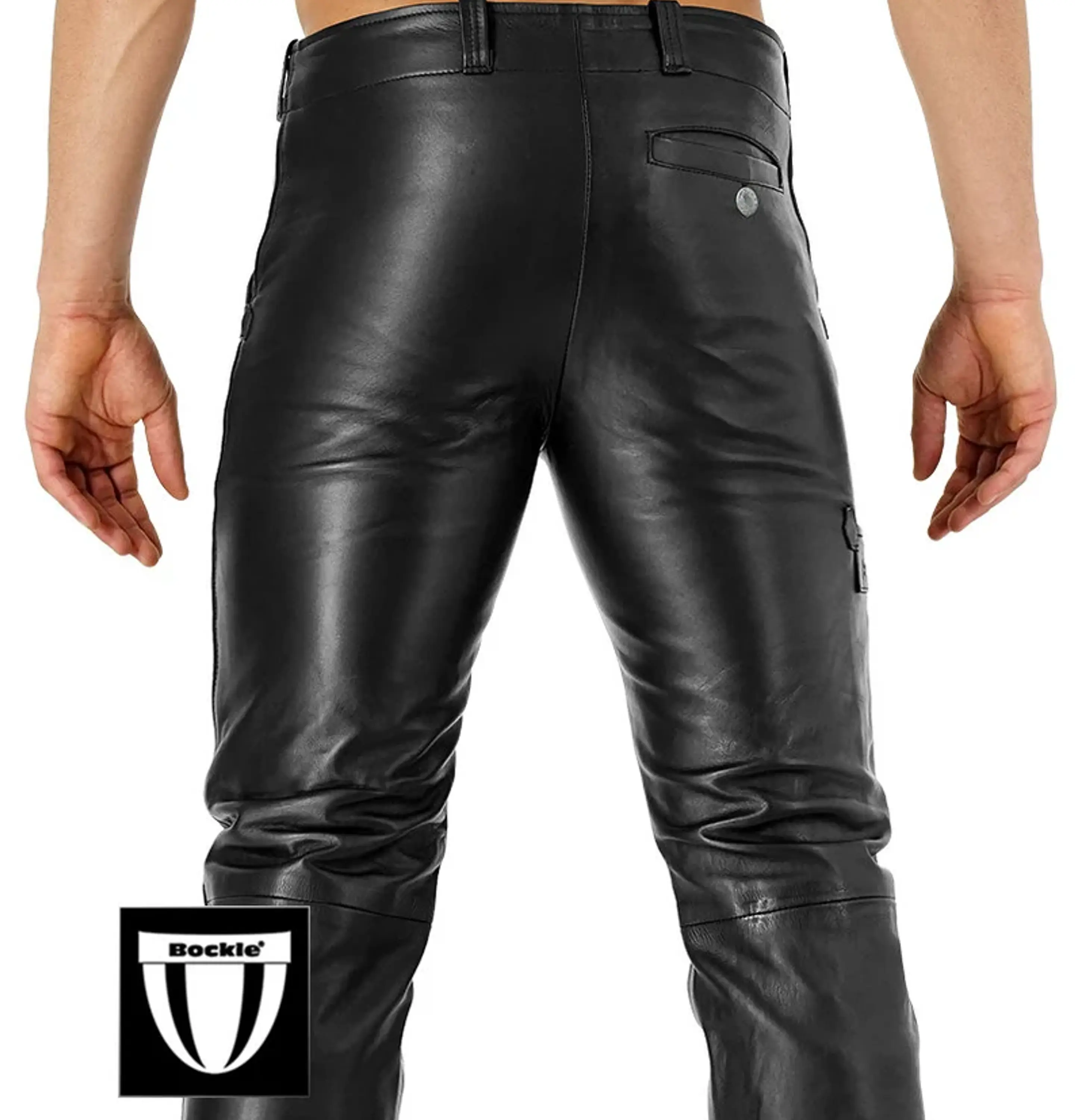PANTALON EN CUERO SINTETICO CON CREMALLERA 4