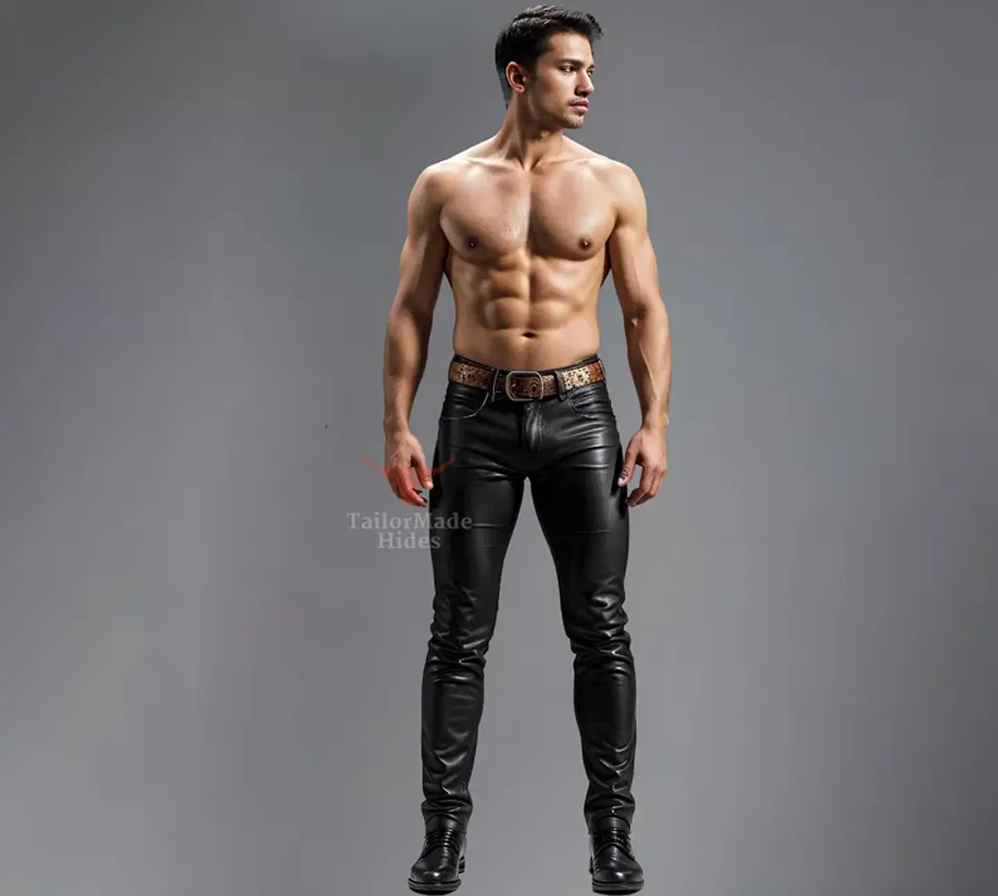 PANTALON EN CUERO SINTETICO LISO 3