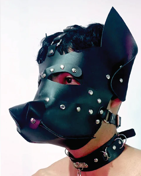 MASCARA PET NEGRO  CUERO SINTETICO