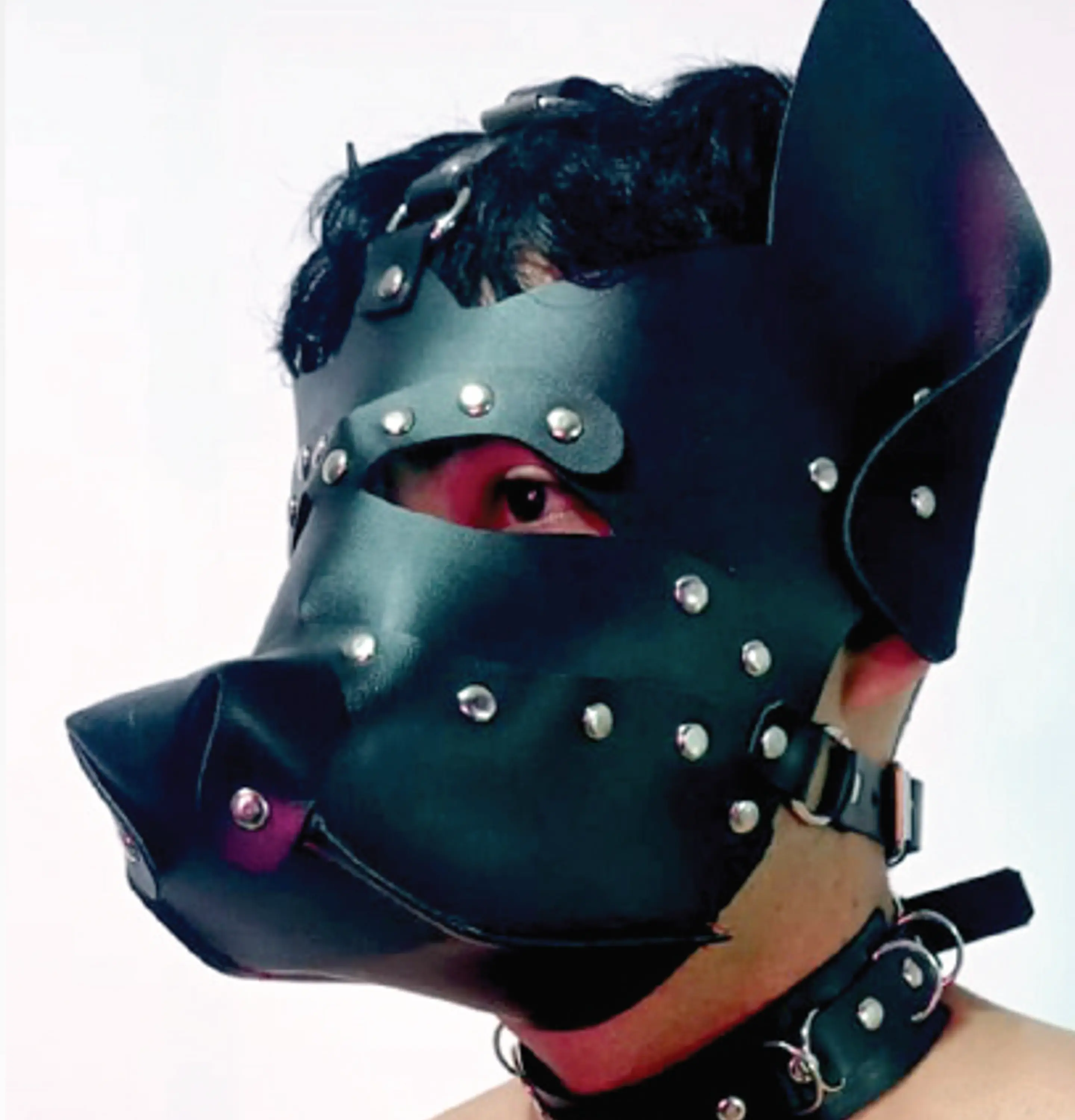 MASCARA PET NEGRO  CUERO SINTETICO 1