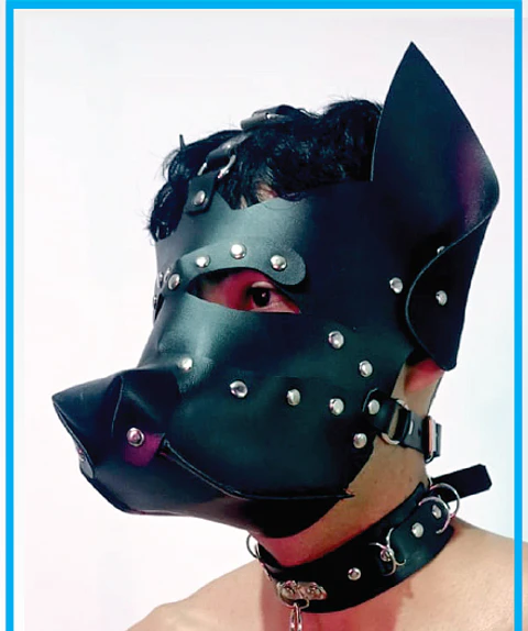 MASCARA PET NEGRO  CUERO SINTETICO