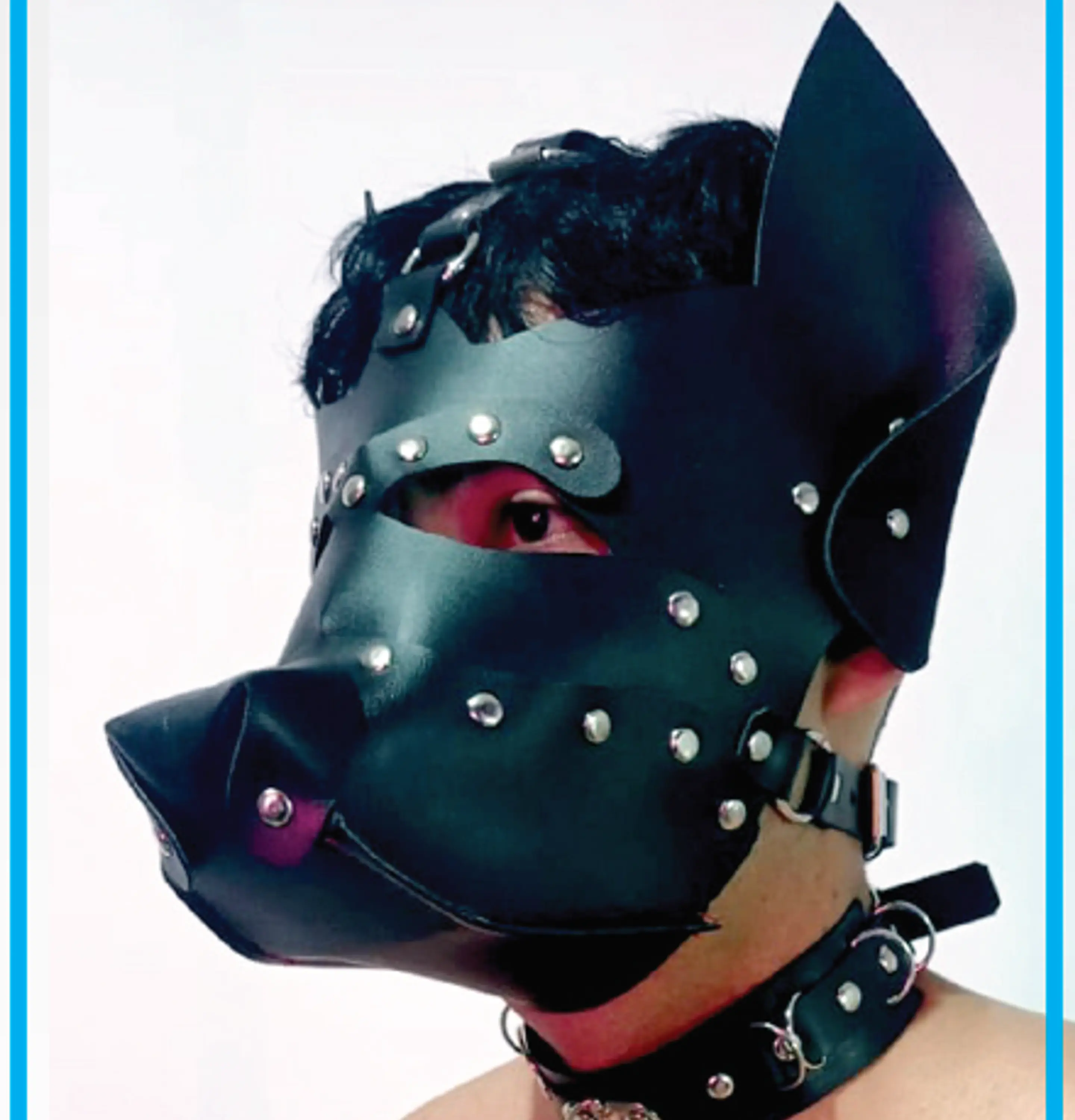 MASCARA PET NEGRO  CUERO SINTETICO 2