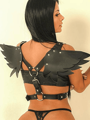 ARNES CUERO SINTETICO UNISEX NEGRO ALAS 