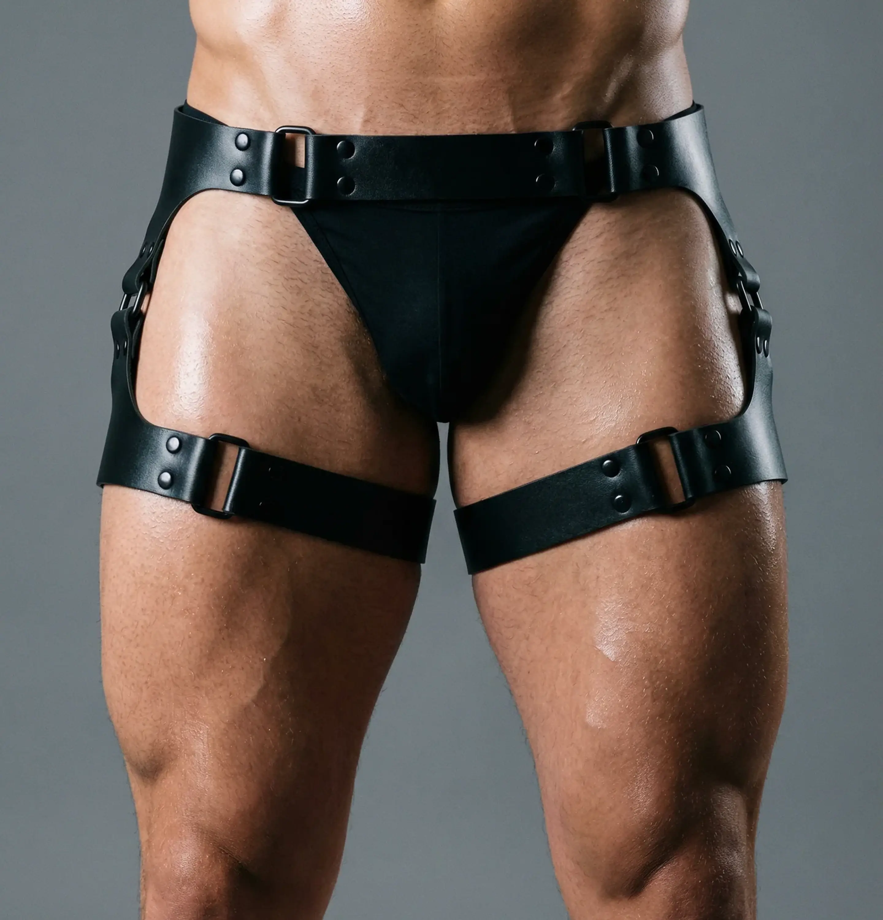 Arnés inferior de cuero para hombre ONYX 2