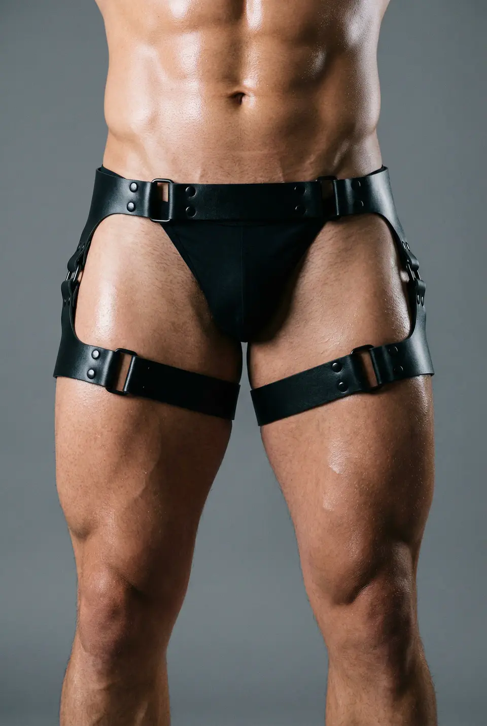 Arnés inferior de cuero para hombre ONYX 2