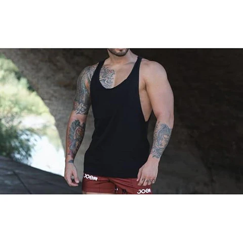 Camiseta Sin Mangas Bodybuilding Gym String Sin