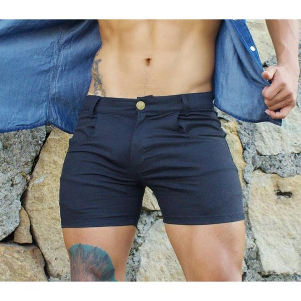 SHORT EN DRIL LYCRADO CORTO 4