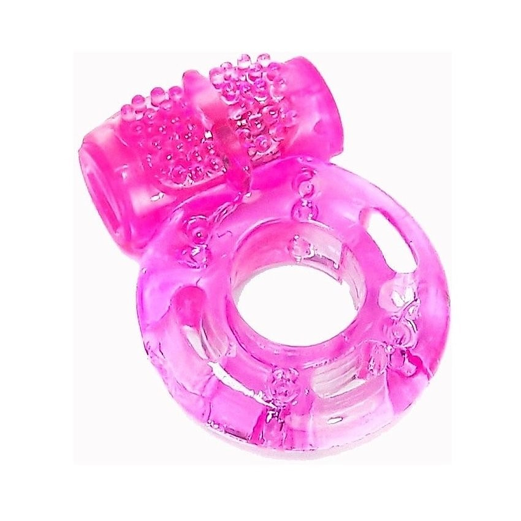 Anillo Vibrador Retardante Sencillo Pene/Estimulador/Rosado 2