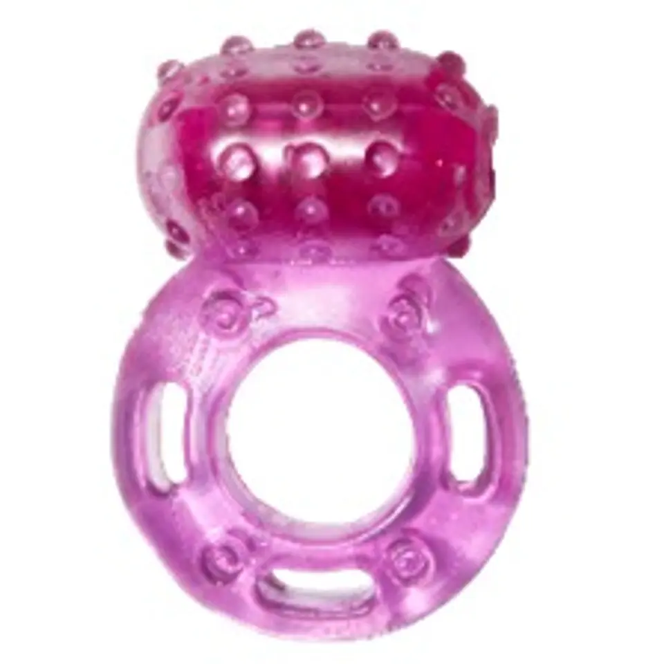 Anillo Vibrador Retardante Sencillo Pene/Estimulador/Rosado 3