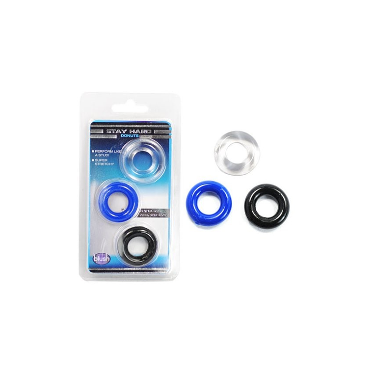 Tres Anillos Retardante Para Pene Kit 2