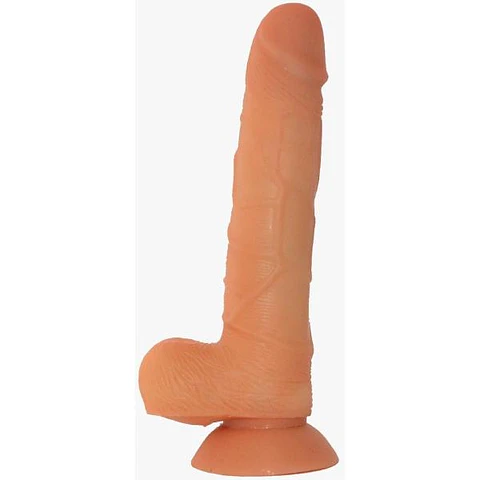 Consolador Con Testículos Con Ventosa Color Piel