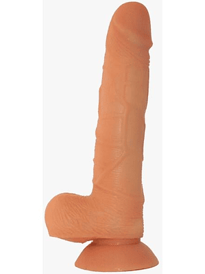 Consolador Con Testículos Con Ventosa Color Piel