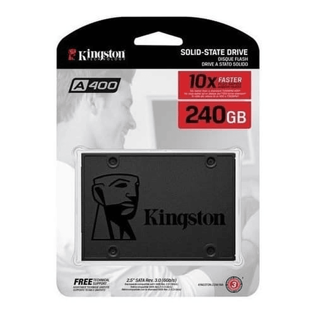 Disco duro solido 240 Gb kingston + Adaptador 