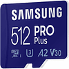 Memoria microSDXC PRO Plus SAMSUNG + lector 512 GB