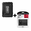 Disco SSD de 480GB Kingston + Caja Externa Adata USB 3.2