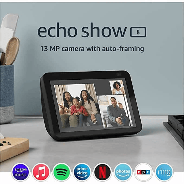  Amazon Echo Show 8- 2da gen Pantalla inteligente HD Alexa 