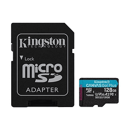 Memoria Microsd Kingston 128gb Canva Go plus 170mb/s