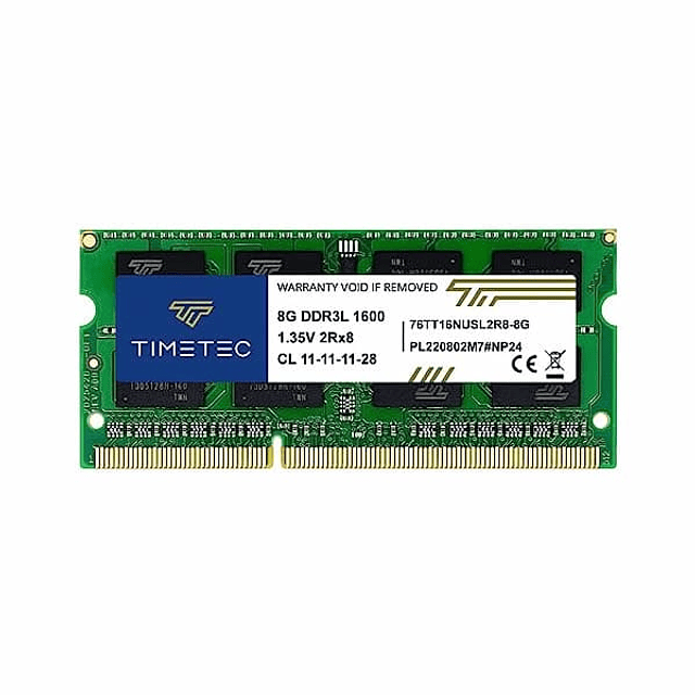 Memoria Ram DDR3L de 8GB 1600Mhz Para Portatil