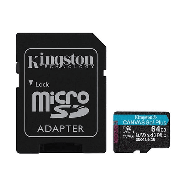 Memoria Microsd Kingston 64gb Canva Go plus 170mb/s