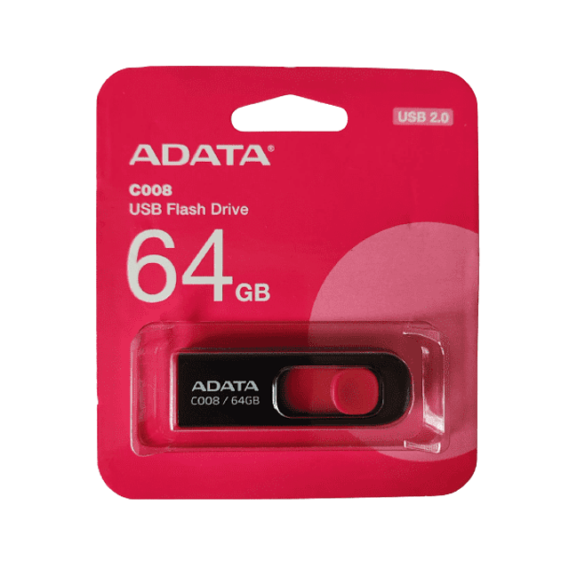 Memoria USB Adata C008 64gb 2.0 Retráctil 