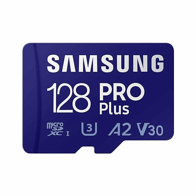 Samsung Pro Plus 128gb 4k U3 A2 V30 180mb/s + Adaptador Sd