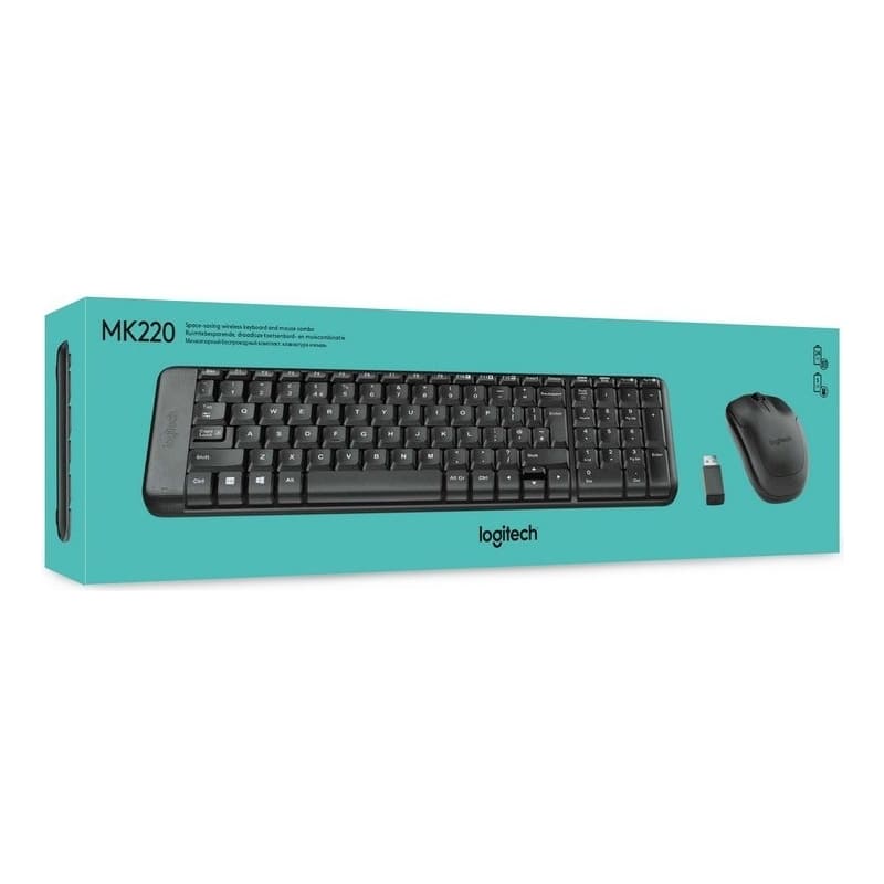 Kit Teclado y mouse inalámbrico Logitech MK220 Español Latin