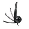 Diadema con Micrófono  Logitech H390 USB Negro
