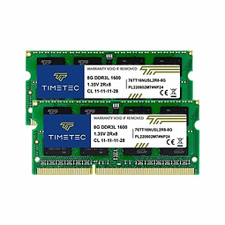 Kit de Memoria Ram DDR3L 16GB (2X8GB) 1600Mhz