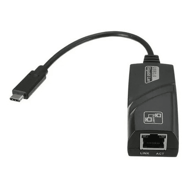 Adaptador convertidor TIPO C  a RJ45 ﻿10/100/1000 Mbps