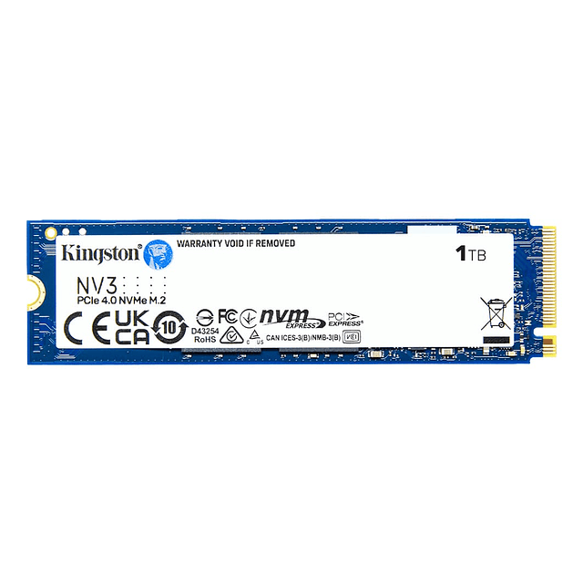 Disco duro solido Kingston PCIe 4.0 NV3- NVMe 1TB M.2 6000 MB/S