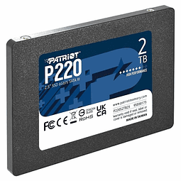 Disco solido SSD Patriot P220 SATA III 2TB Interno