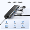 Hub Adaptador UGREEN 4 Puertos USB 3.0 