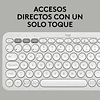 Teclado Logitech Inalámbrico Bluetooth K380s Blanco 