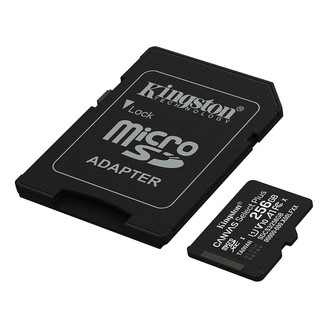 Memoria MicroSD Kingston 256GB Canvas Select Plus 150MBS