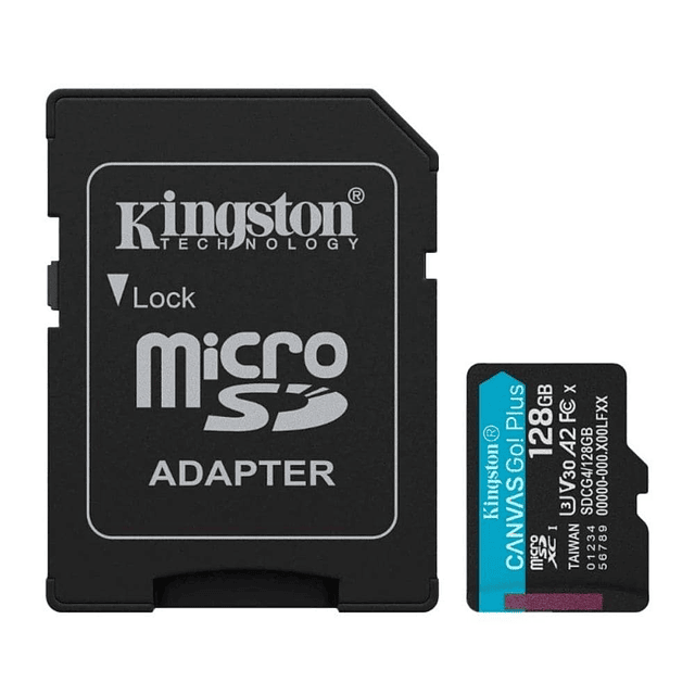 Memoria MicroSD Kingston 128GB Canvas Go plus 200MB/S