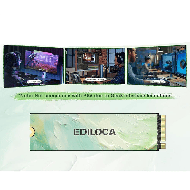 Disco Solido Ediloca EN680E M2 256GB NVMe PCIe Gen 3x4