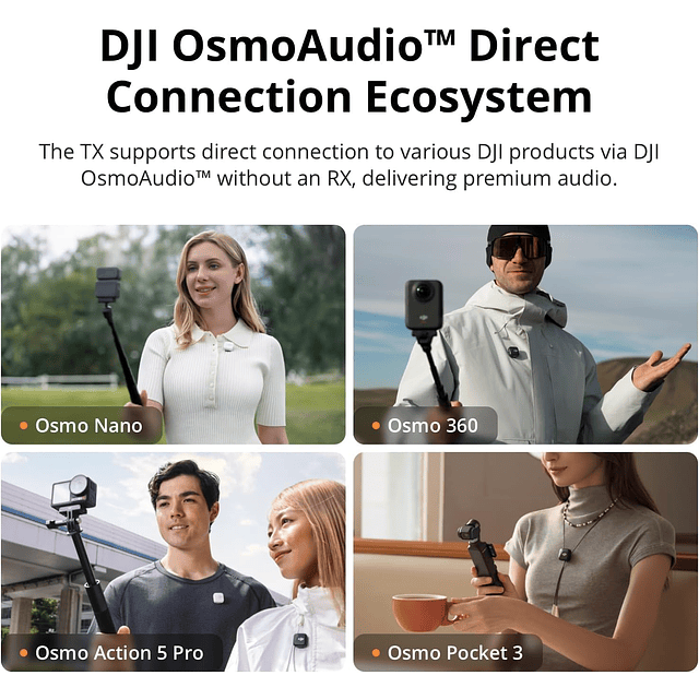 Micrófono DJI Mic Mini 2TX + 1RX + estuche de Carga 