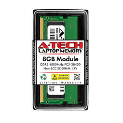 Memoria RAM A-TECH DDR5 8GB 4800Mhz Portátil